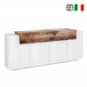 Design-Sideboard weiß Holz 200 cm, 4 Türen, Corona Side Verkauf