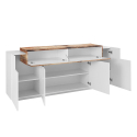 Design-Sideboard weiß Holz 200 cm, 4 Türen, Corona Side Sales