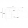 Design-Sideboard weiß Holz 200 cm, 4 Türen, Corona Side Katalog
