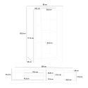 Moderne Wohnwand, TV-Schrank und Vitrine in Weiß und Holz Corona Katalog