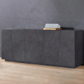Küchen- und Wohnzimmer-Sideboard 220cm mit 2 Fächern und 3 Schubladen in Schiefer-Design Vega Side Aktion