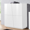 Sideboard Wohn- und Esszimmer 120cm 2 Türen 4 Regalböden Hochglanz Weiß Vega Home Aktion