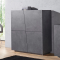 Moderne Design-Kommode 120 cm Wohnzimmermöbel 2 Türen 4 Fächer Vega Home Aktion