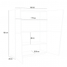 Moderne Design-Kommode 120 cm Wohnzimmermöbel 2 Türen 4 Fächer Vega Home Katalog