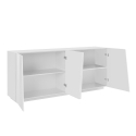 Moderner weißer Buffet-Schrank 200 cm mit 4 Türen und 2 Fächern Vega Day Sales