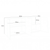 Moderner weißer Buffet-Schrank 200 cm mit 4 Türen und 2 Fächern Vega Day Katalog