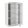 Design Wohnzimmer-Vitrine 120 cm glänzend weiß grau Corona Sales