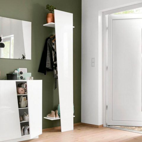 Weißer offener Garderobenständer für Flur und Schlafzimmer Vega Hang Aktion