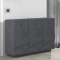 Moderne Anrichte für den Eingangsbereich, 121 cm, Sideboard mit 3 Türen Ping Ardesia M Aktion