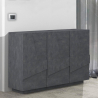 Moderne Anrichte für den Eingangsbereich, 121 cm, Sideboard mit 3 Türen Ping Ardesia M Aktion