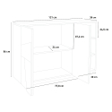 Moderne Anrichte für den Eingangsbereich, 121 cm, Sideboard mit 3 Türen Ping Ardesia M Katalog