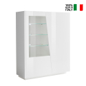Moderne Wohnzimmer Vitrine Weiß Vega Bias Verkauf