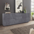 Design-Sideboard für das Wohnzimmer 4 Türen 3 Schubladen 220 cm Ardesia Ping Wide Aktion