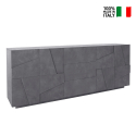 Design-Sideboard für das Wohnzimmer 4 Türen 3 Schubladen 220 cm Ardesia Ping Wide Verkauf