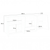 Design-Sideboard für das Wohnzimmer 4 Türen 3 Schubladen 220 cm Ardesia Ping Wide Katalog