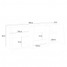 Design-Sideboard 4 Türen 3 Schubladen 220cm Grau Ping Wide Katalog