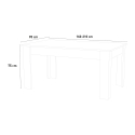 Ausziehbarer Design-Esstisch 160-210x90cm Ulmenholz Jesi Pearl Rabatte