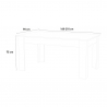 Ausziehbarer Design-Esstisch 160-210x90cm Ulmenholz Jesi Pearl Rabatte