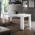 Weißer Hochglanz-Esstisch ausziehbar 140-190x90cm für Esszimmer Jesi Light Aktion