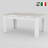 Weißer Hochglanz-Esstisch ausziehbar 140-190x90cm für Esszimmer Jesi Light Verkauf