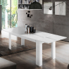 Weißer Hochglanz-Esstisch ausziehbar 140-190x90cm für Esszimmer Jesi Light Sales