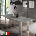 Ausziehbarer Tisch 140-190x90cm grau für Esszimmer & Wohnzimmer Jesi Stone Angebot