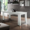 Ausziehbarer Esstisch aus weißem Holz 140-190x90cm Wohnzimmer Esszimmer Jesi Hout Aktion