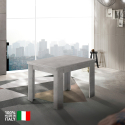 Moderner, ausziehbarer Esstisch mit Klappfunktion 90-180x90cm Jesi Raw Angebot