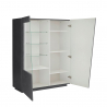 Moderne Anrichte mit Vitrinenregal 120x43 cm im Design Schiefer Vega Bias Sales