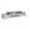 TV-Ständer Design 240cm mit 4 Fächern und 3 Türen in Weiß/Grau Corona Low Grey Sales