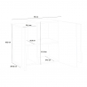Hängeschrank mit 3 Türen Hochglanz weiß und grau Corona Unit Bronx Katalog
