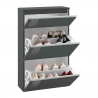 Schuhschrank 60cm 2 Klapptüren Platz für 12 Paar Schuhe Magic Bata Ardesia Angebot