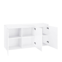 Sideboard 3 Türen 150cm Hochglanz Weiß für Eingangsbereich & Wohnzimmer Magic Lawe Sales