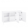 Sideboard 3 Türen 150cm Hochglanz Weiß für Eingangsbereich & Wohnzimmer Magic Lawe Sales