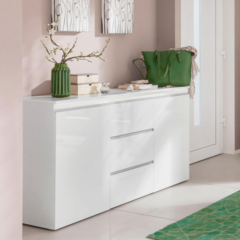 Sideboard 2 Türen 3 Schubladen 150cm Eingangsbereich Wohnzimmer Flur Magic Kaip Aktion