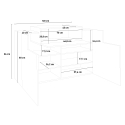Moderne weiße Anrichte Küchenschrank Wohnzimmer Coro Bata Ardesia Katalog