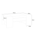 Designer Couchtisch Wohnzimmer Sofa Zweifarbig 110x60cm Cherry Acero Katalog