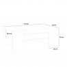 Designer Couchtisch Wohnzimmer Sofa Zweifarbig 110x60cm Cherry Acero Katalog