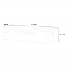 TV-Lowboard Wohnzimmer 130 cm, 2 Fächer, 1 Tür, Hochglanz Weiß, Burrata Smart Rabatte