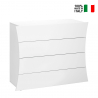 Schlafzimmer Design Kommode 4 Schubladen glänzend weiß Arco Draw Verkauf