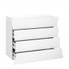 Schlafzimmer Design Kommode 4 Schubladen glänzend weiß Arco Draw Sales