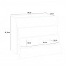 Schlafzimmer Design Kommode 4 Schubladen glänzend weiß Arco Draw Rabatte