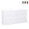 Kommode Schubladenschrank Schlafzimmer 6 Schubladen Hochglanz Weiß Arco Sideboard Verkauf