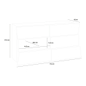 Schlafzimmerkommode mit 6 Schubladen weiß glänzend Arco Sideboard Sales