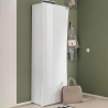 Arco Garderobenschrank für Flur & Wohnzimmer - Design, 5 Fächer, Hochglanz Weiß Aktion