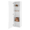 Arco Garderobenschrank für Flur & Wohnzimmer - Design, 5 Fächer, Hochglanz Weiß Sales