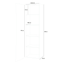 Arco Garderobenschrank für Flur & Wohnzimmer - Design, 5 Fächer, Hochglanz Weiß Lagerbestand