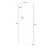 Arco Garderobenschrank für Flur & Wohnzimmer - Design, 5 Fächer, Hochglanz Weiß Lagerbestand