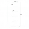 Design-Wohnzimmer-Eingangsgarderobe 5 Fächer glänzend weiß Arco Garderobe Katalog