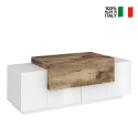 Niedriges Flur-Sideboard mit 2 Türen und Klappeinsatz Coro Baix Acero Verkauf
